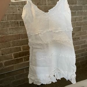 White Ruffle Dress